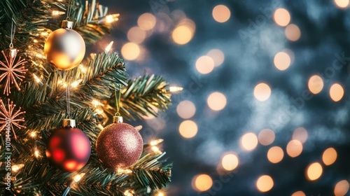 A dark sky illuminated by bright, colorful fireworks, marking the joyful celebration of Christmas and the start of a new year