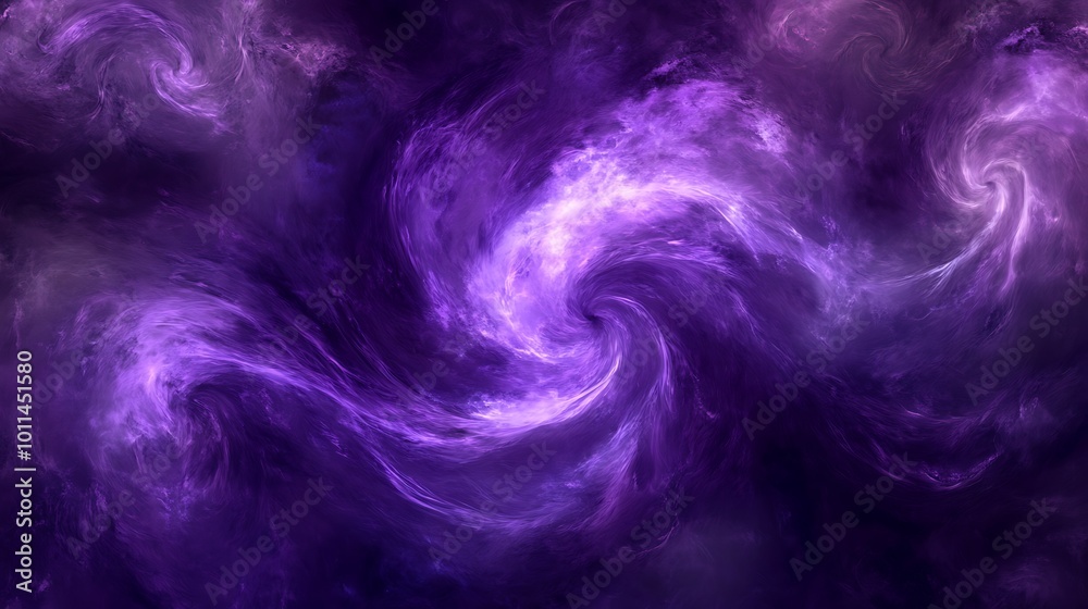 Abstract swirling purple and white clouds on a dark background. Abstract swirling purple and white clouds on a dark background.
