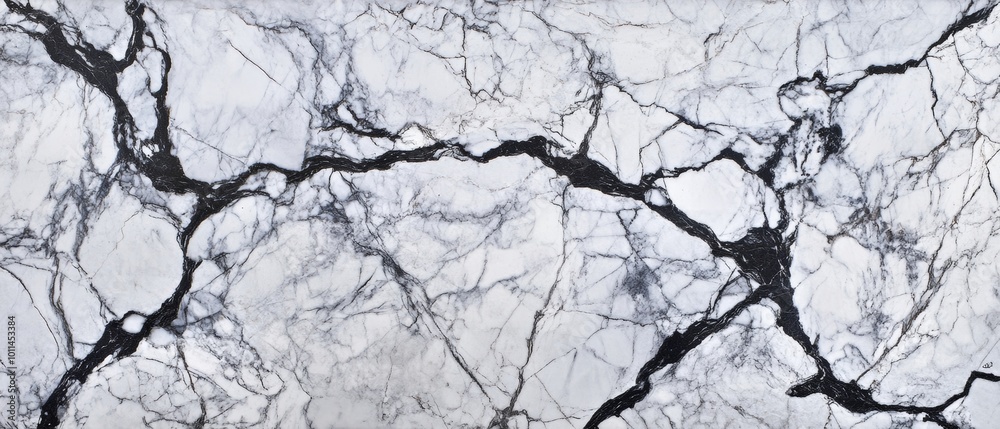 A white and black marble wall with cracks and holes A white and black marble wall with cracks and holes