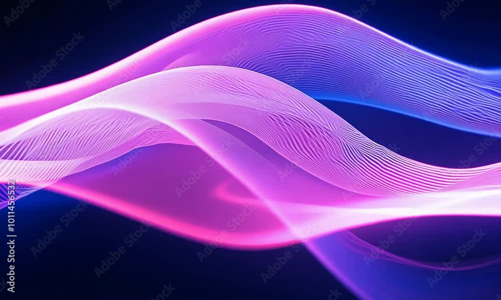 Abstract Purple and Blue Light Waves Abstract Purple and Blue Light Waves