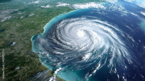 Hurricane viewed from space photo