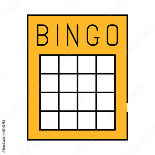 bingo card line icon vector. bingo card sign. isolated symbol illustration