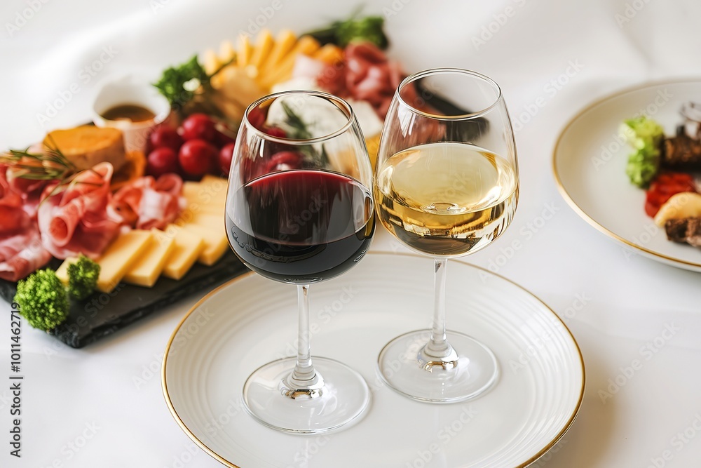 A photo of a white plate with various meat and cheese appetizers, such as salami, prosciutto, and brie A photo of a white plate with various meat and cheese appetizers, such as salami, prosciutto, and brie