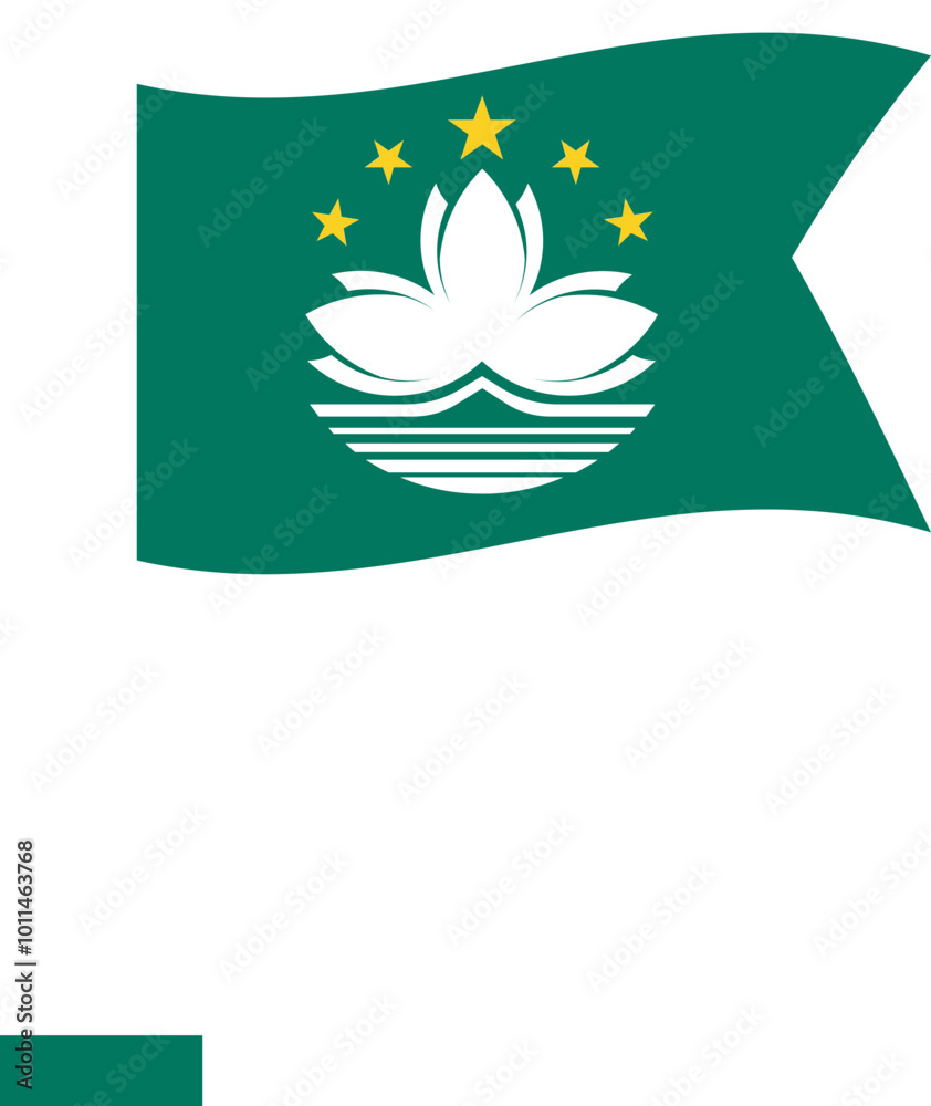 Macau Flag Crisp Flown