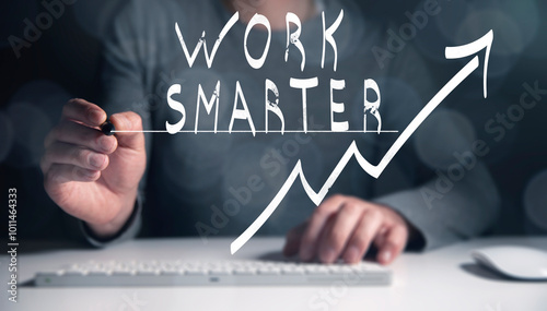 Work smarter concept with digital