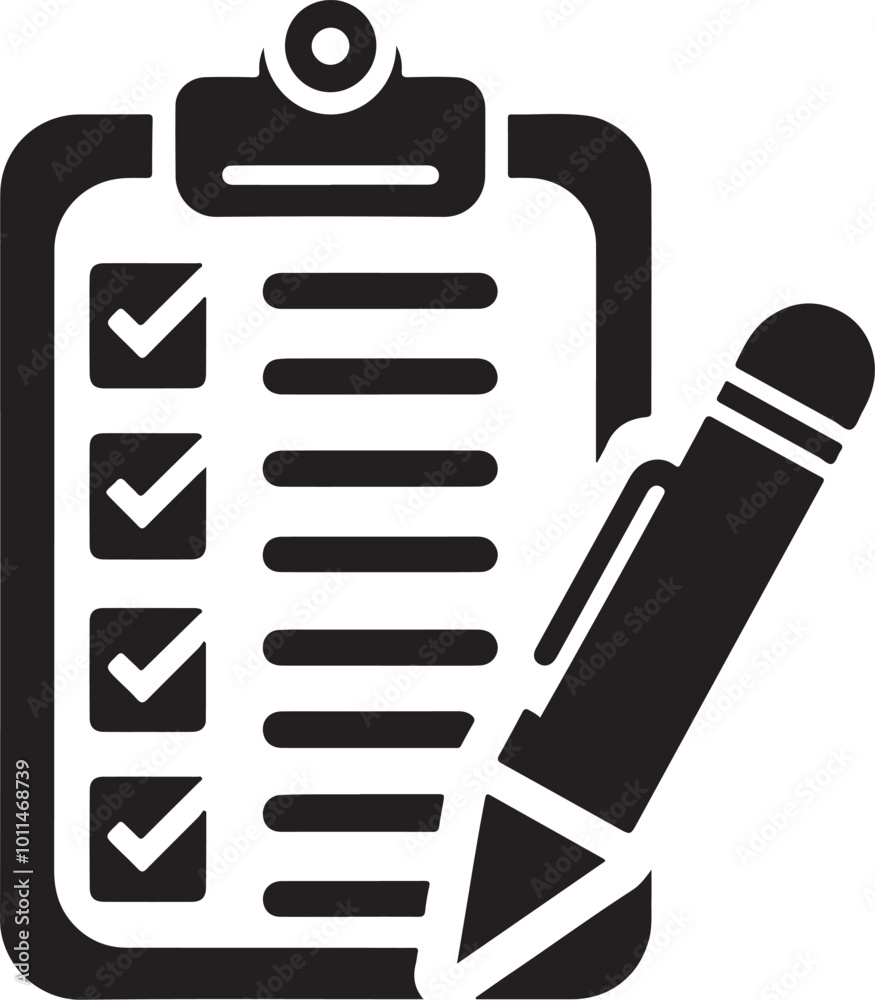 Check list icon vector art illustration