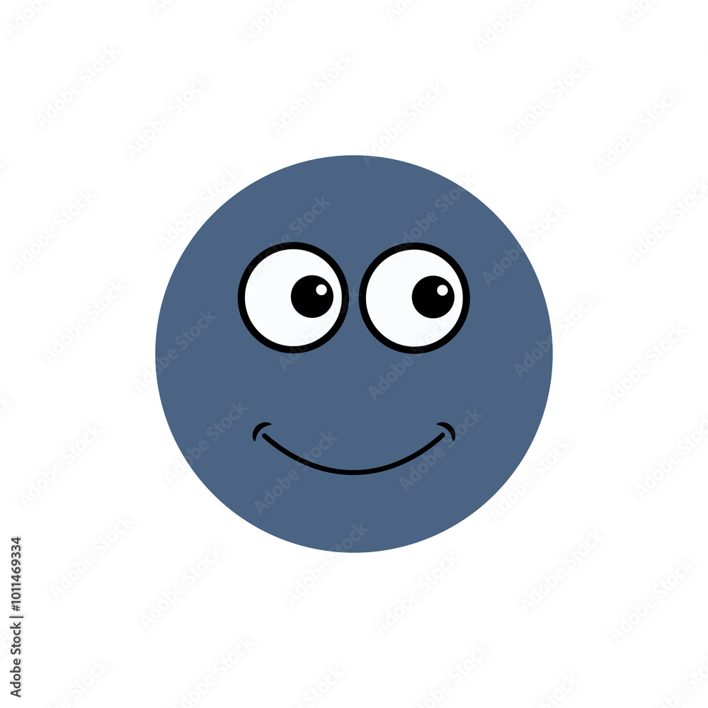 Fototapeta premium Cartoon face emoji or art