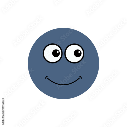 Cartoon face emoji or art