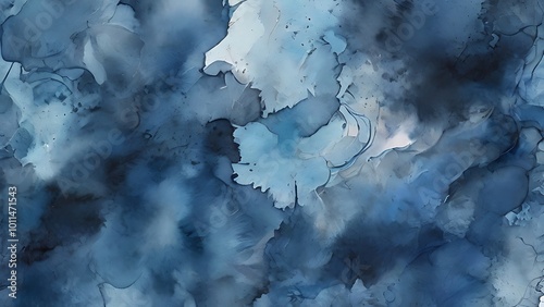 watercolor paint background dark blue color