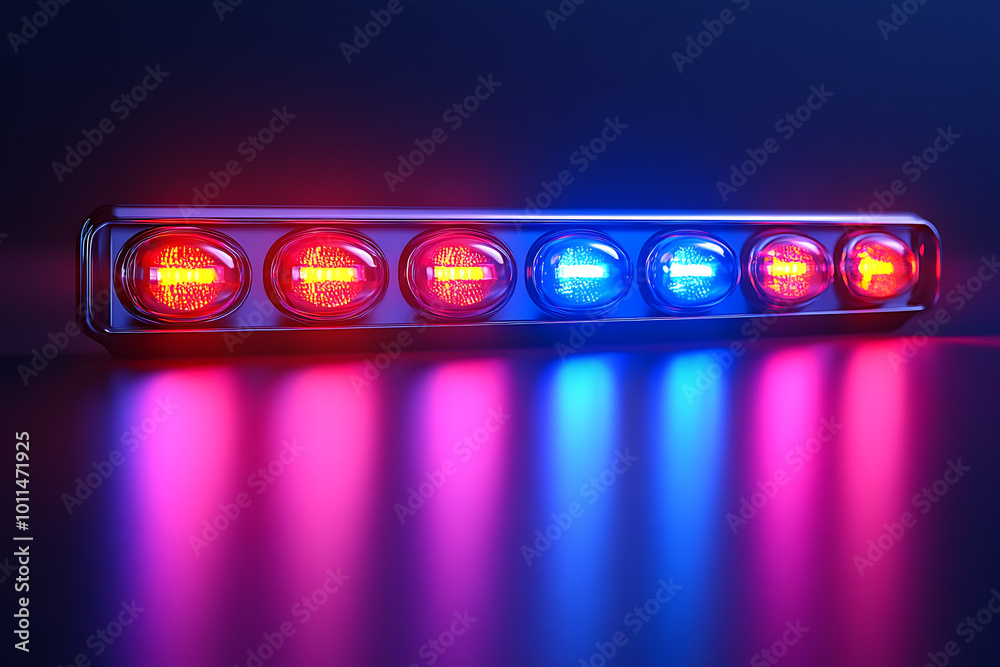 Realistic vector illustration of blue and red flashing sirens, typically seen on police or emergency vehicles, set against a dark background. Ideal for safety, emergency, and law enforcement themes.
Realistic vector illustration of blue and red flashing sirens, typically seen on police or emergency vehicles, set against a dark background. Ideal for safety, emergency, and law enforcement themes.
