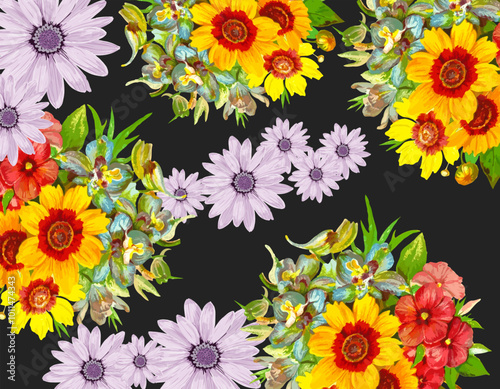 seamless pattern with flowers