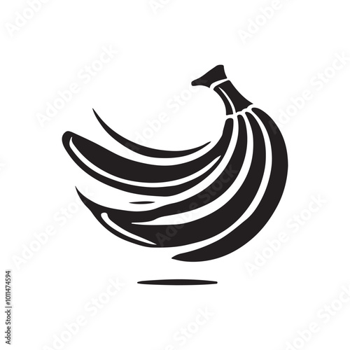 Banana Bunch Silhouette Icon