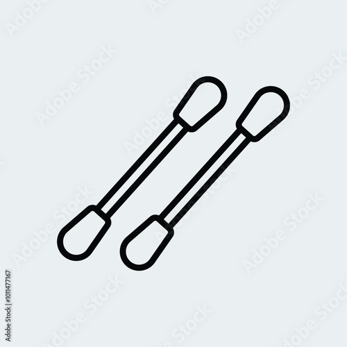 Cotton swabs icon stock illustration