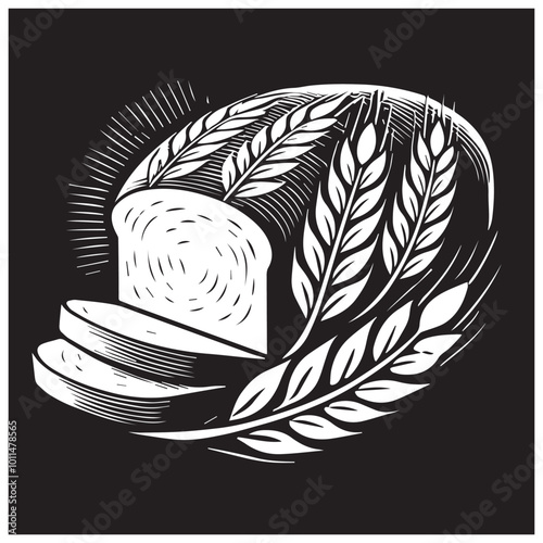 Bread and Wheat Silhouette Icon