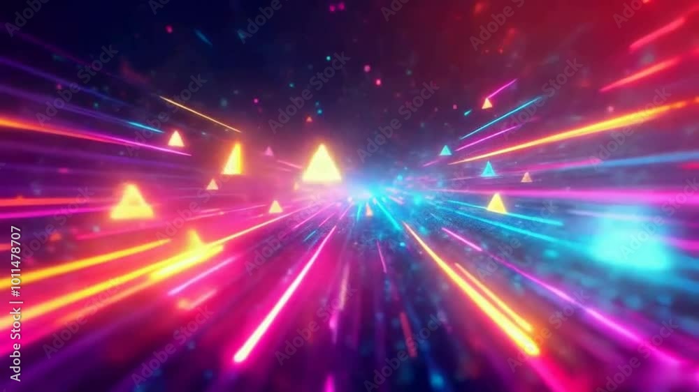 Colorful Geometric Patterns in Motion: Retro 90s-Inspired Design Elements Colorful Geometric Patterns in Motion: Retro 90s-Inspired Design Elements