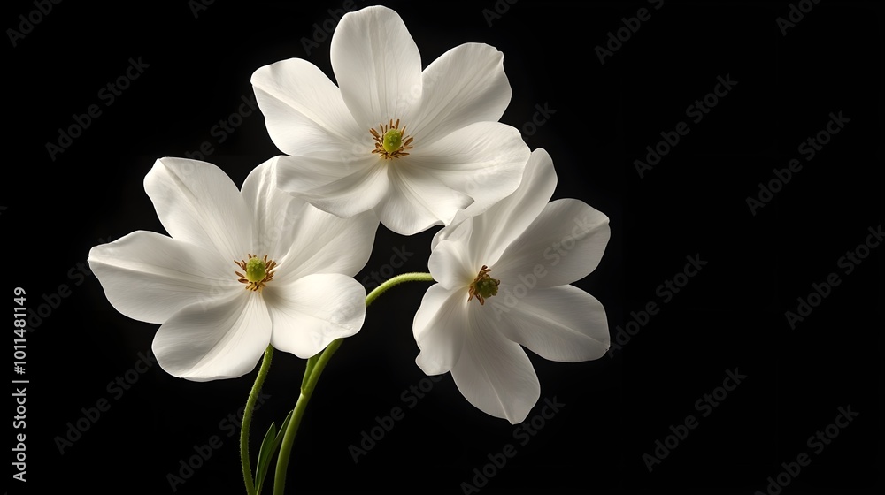 Beautiful white flowers isolated on black background. Beautiful white flowers isolated on black background.
