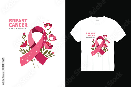 breast cancer t shirt design or breast cancer poster design