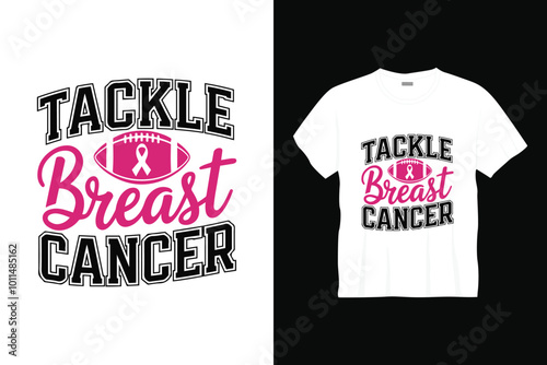 Tackle breast cancer t shirt design or breast cancer poster design