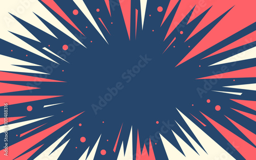 Abstract blast explosion starburst pop art background, zap excitement, sunbeam, zoom, retro background, comics star burst rays, lightning bolt, vector for ads marketing campaigns, USA