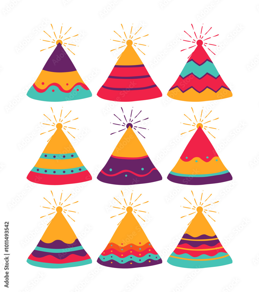 Diwali or Deepavali flat illustration. Diwali icon set for graphic and design template. Deevapali or Diwali party hat Diwali or Deepavali flat illustration. Diwali icon set for graphic and design template. Deevapali or Diwali party hat