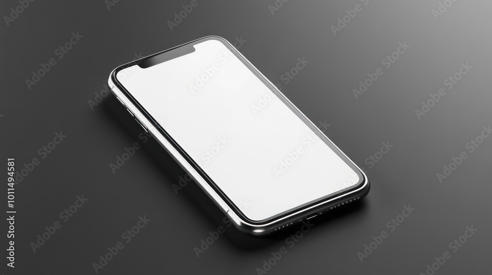 Smartphone Mockup on Black Background Smartphone Mockup on Black Background