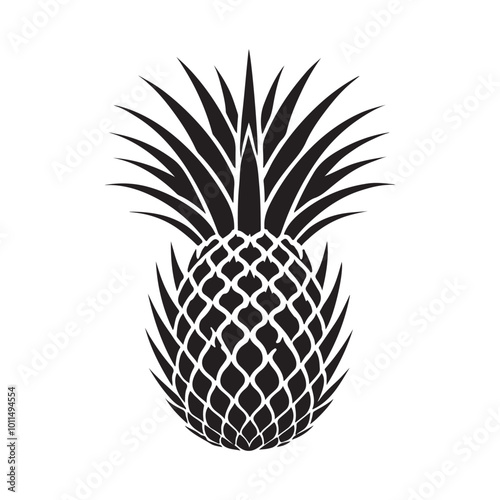 Pineapple Silhouette Tropical Icon