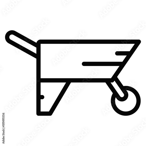 Wheelbarrow Vector Icons