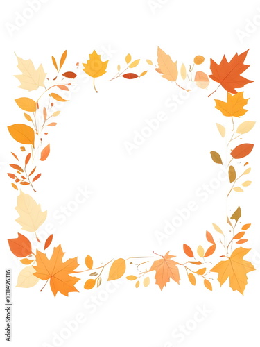 autumn leaves frame