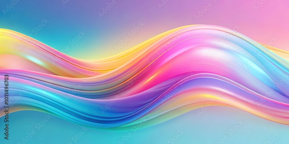 Fototapeta premium Abstract Liquid Swirls in a Spectrum of Pastel Colors