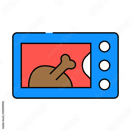 electric oven line icon vector. electric oven sign. isolated symbol illustration