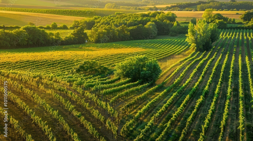 Vineyards and sunflower fields Vineyards and sunflower fields