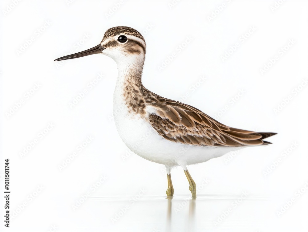 striking bird appears gracefully poised in shallow waters, its long neck and slender beak highlighted against a bright white background, embodying natural beauty and elegance. striking bird appears gracefully poised in shallow waters, its long neck and slender beak highlighted against a bright white background, embodying natural beauty and elegance.