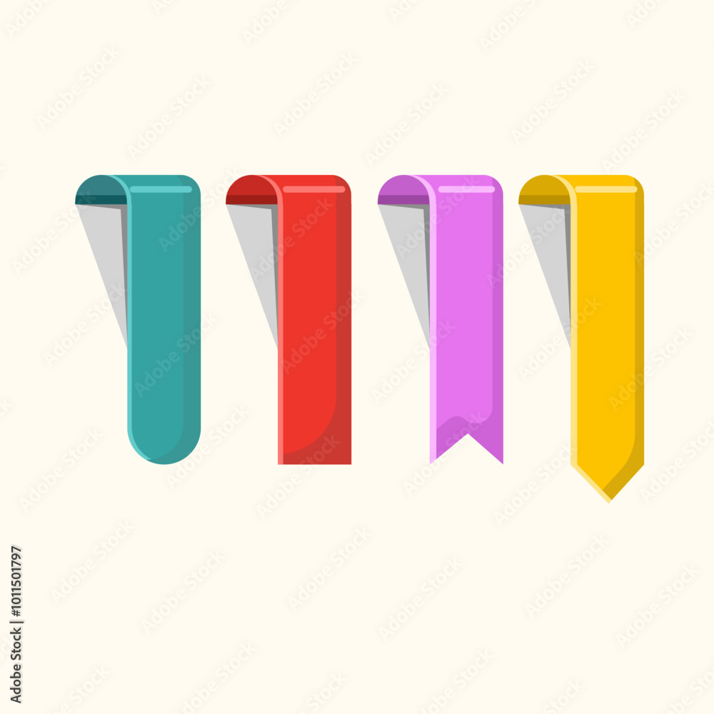Flat illustration web colorfull ribbon Flat illustration web colorfull ribbon