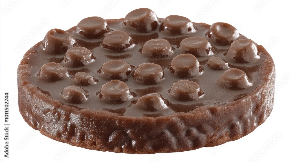 This treat has a smooth chocolate layer over a crunchy base, perfect for indulgence This treat has a smooth chocolate layer over a crunchy base, perfect for indulgence