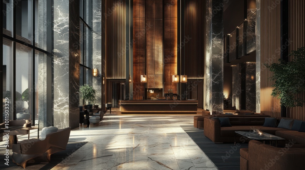Fototapeta premium Luxury Hotel Lobby Interior Design