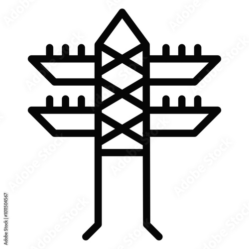 Electric Tower Vector Icons