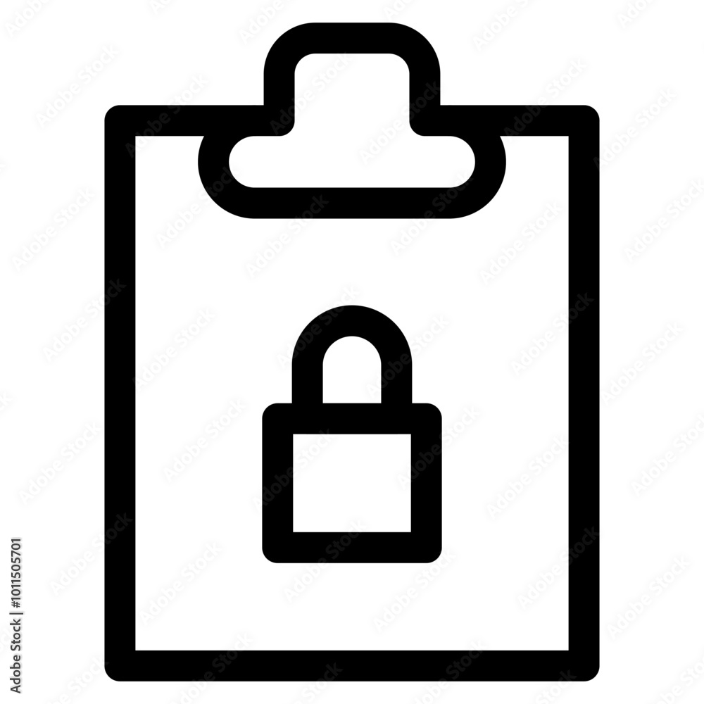Lock Task Icon. Simple Clipboard Vector Illustration Symbol. Lock Task Icon. Simple Clipboard Vector Illustration Symbol.