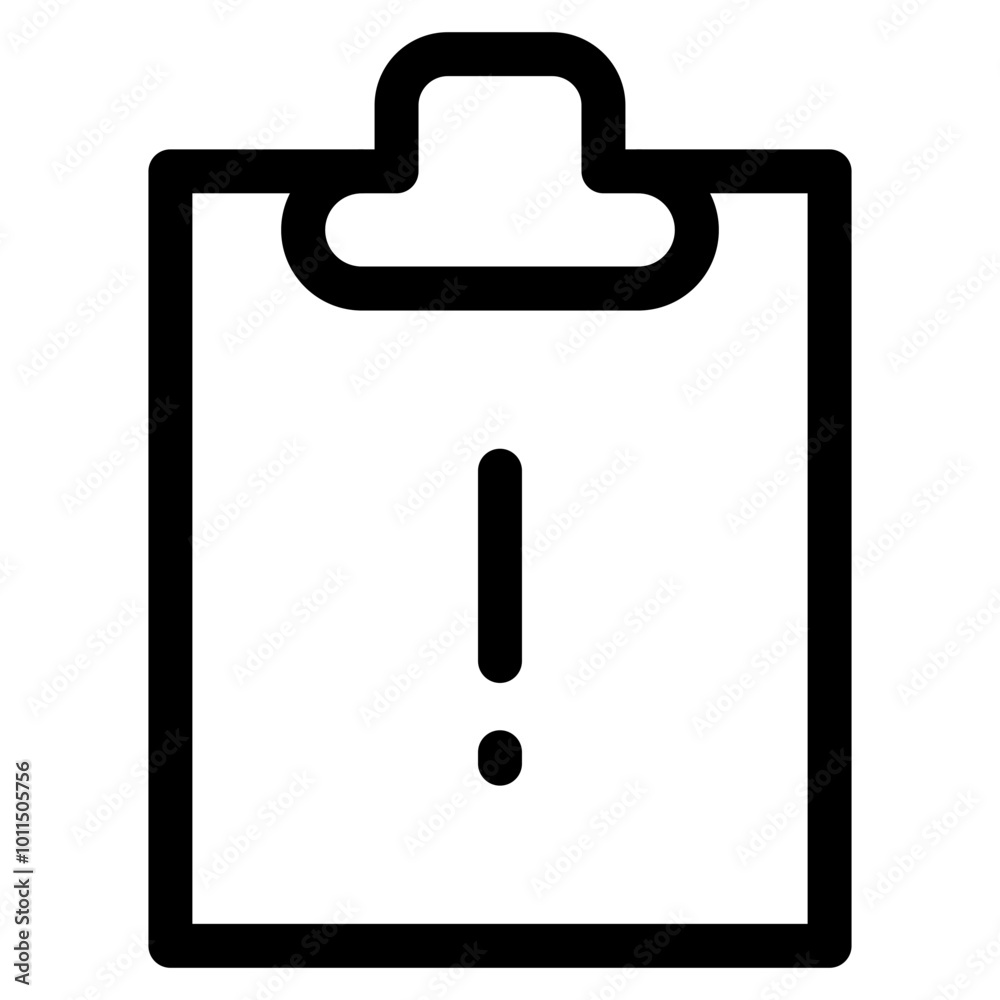 Obraz premium Alert Task Icon. Simple Clipboard Vector Illustration Symbol.