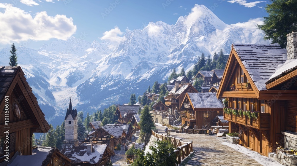 Snowy Mountain Village