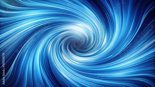 Abstract Blue Swirling Lines Creating a Hypnotic Vortex of Light and Movement