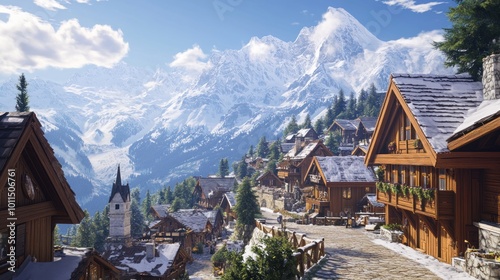 Snowy Mountain Village