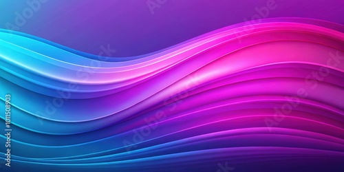 Abstract Swirling Gradient Background of Curving Lines in Purple and Blue Hues