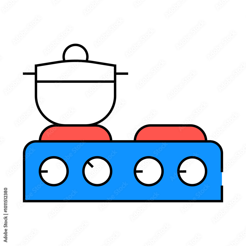 table stoves line icon vector. table stoves sign. isolated symbol illustration table stoves line icon vector. table stoves sign. isolated symbol illustration