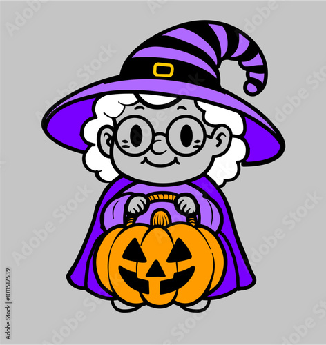 Sorcière Mignonne d'Halloween