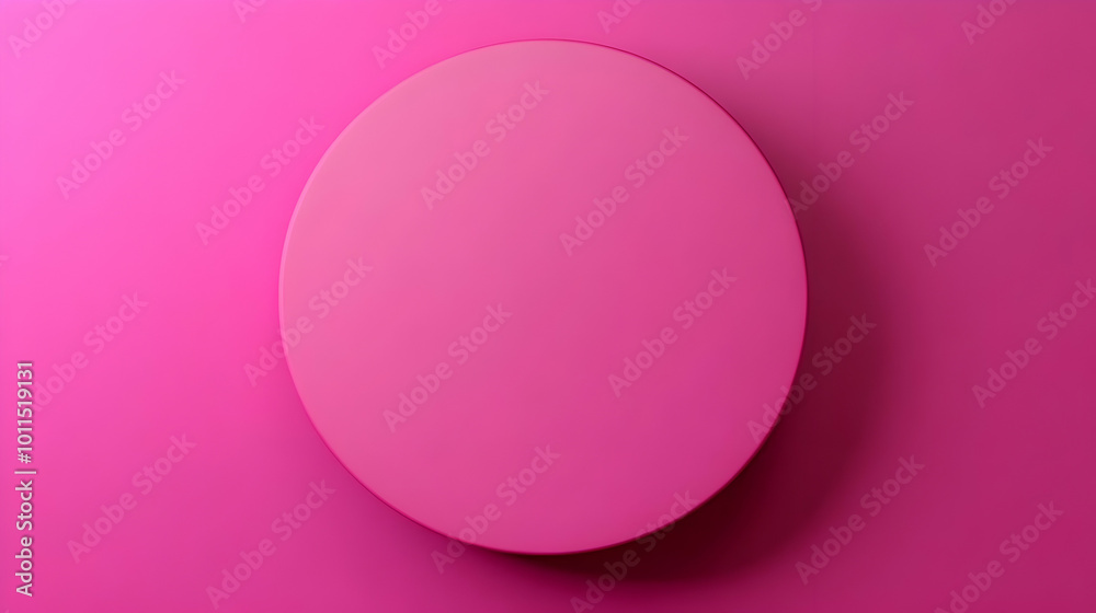 Simple 3D Circular Shape on Magenta Background Simple 3D Circular Shape on Magenta Background