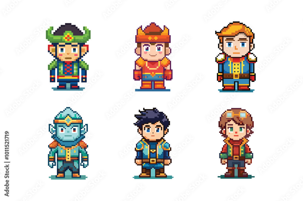 Engaging pixel art character logos gaming vectors and Art Styles Engaging pixel art character logos gaming vectors and Art Styles