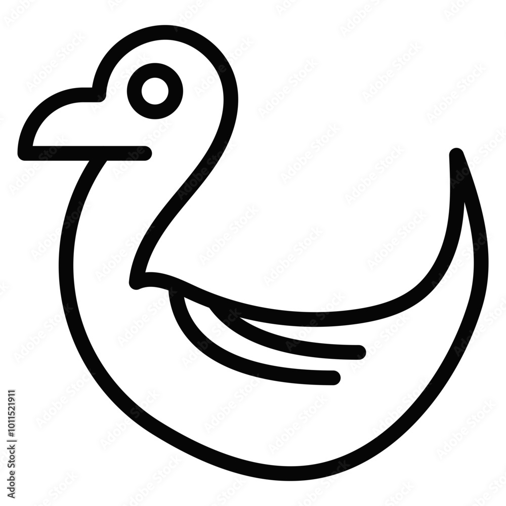 Fototapeta premium Duck Toy Vector Icons