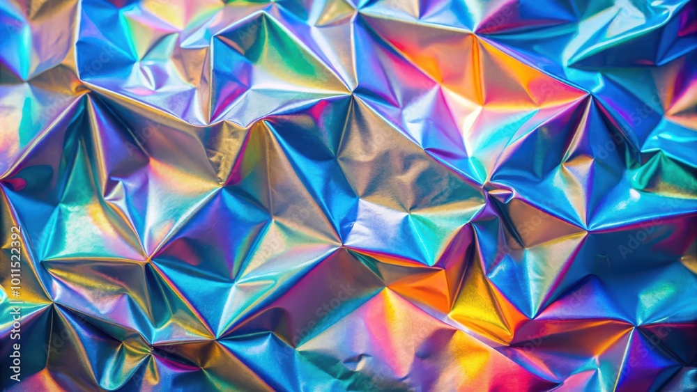 Abstract iridescent texture with holographic effect, shimmering and glowing in vibrant colors Abstract iridescent texture with holographic effect, shimmering and glowing in vibrant colors