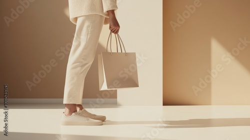 person holding bags in the store.