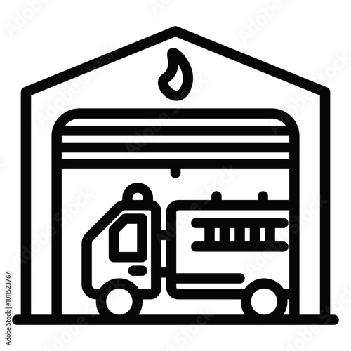 Fire Station Vector Icons